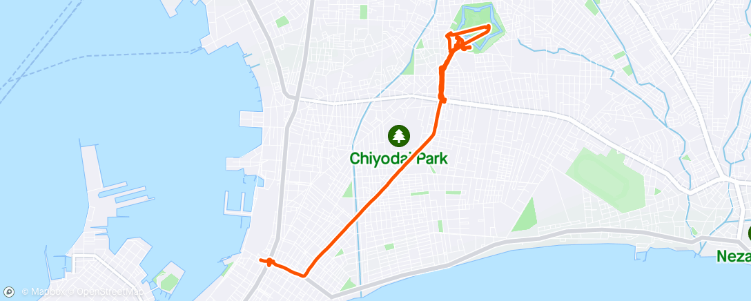 Map of the activity, Monday Morning Walk