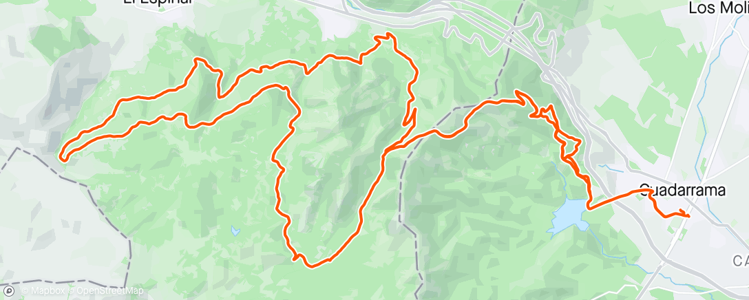 Mapa de la actividad, Entreno en Sierra de Guadarrama