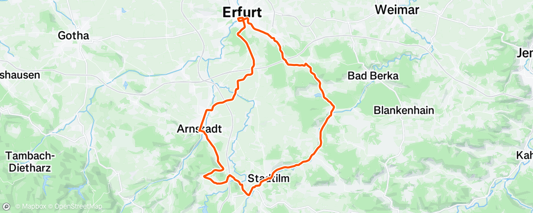 Map of the activity, Fahrt am Morgen