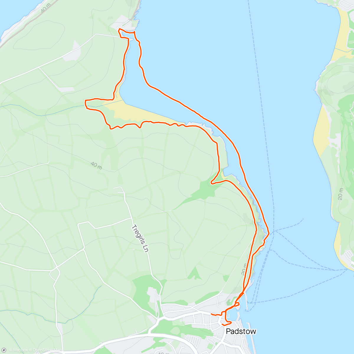 Map of the activity, Padstow