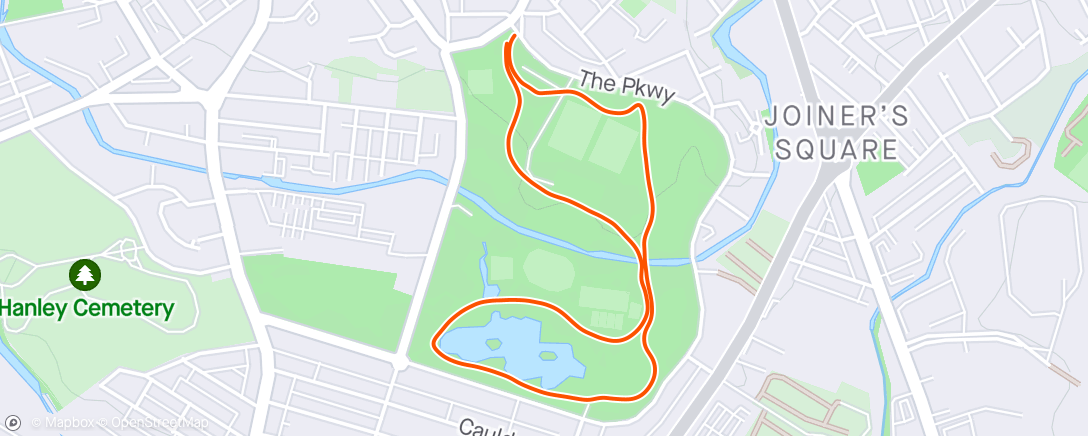 Map of the activity, Hanley Park Loop