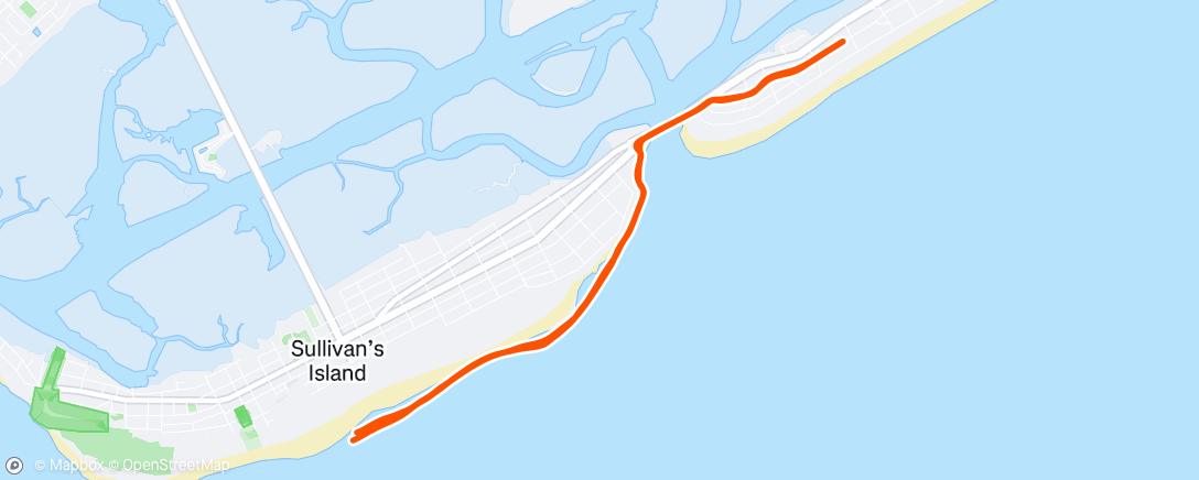 Map of the activity, Afternoon Run