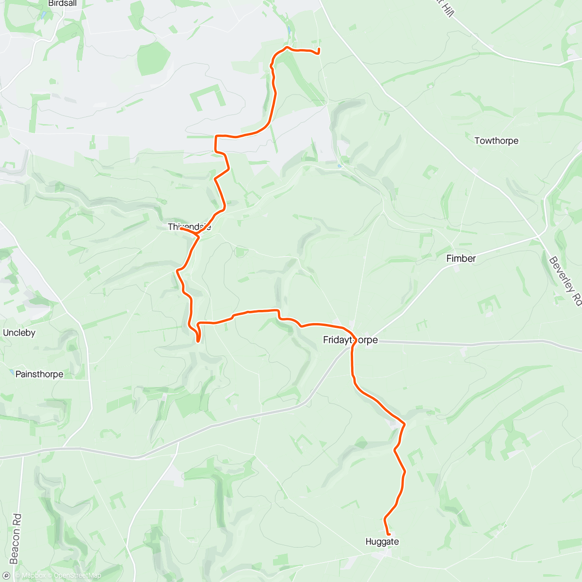 Map of the activity, Yorkshire Wolds Way - Muslim Hikers