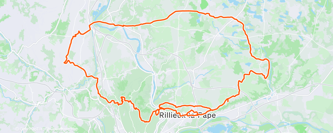 Map of the activity, Sortie vélo le matin
