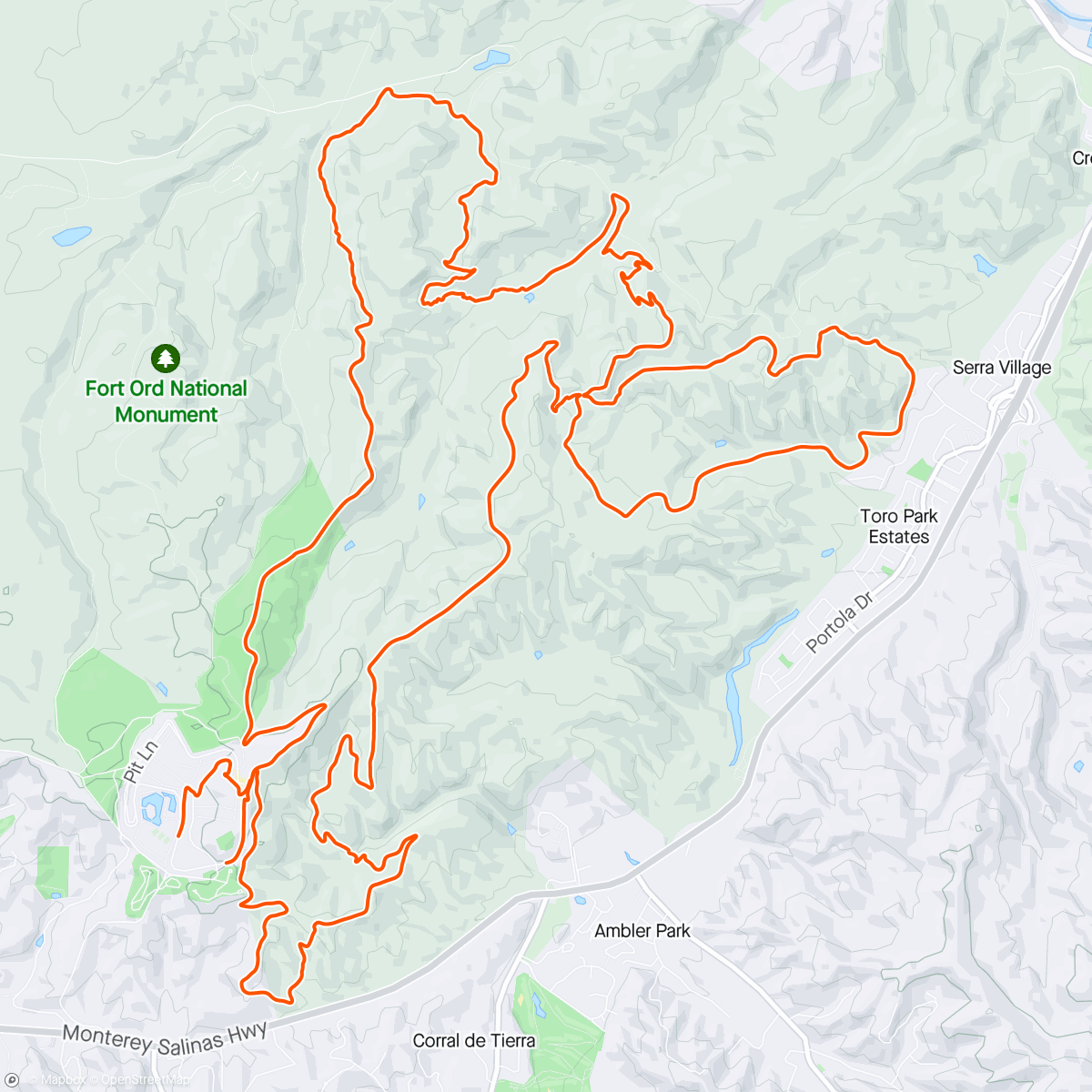Map of the activity, fuego xc - 10th ish