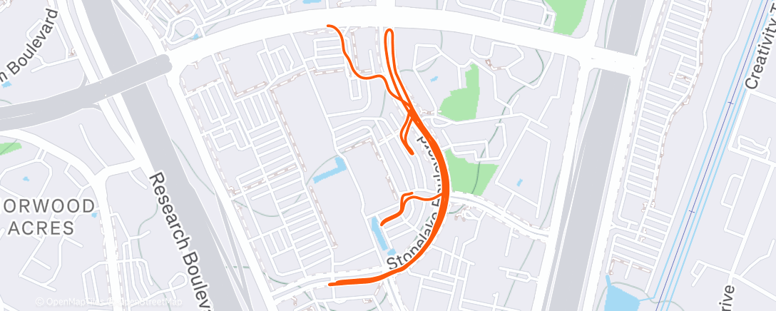 Map of the activity, Morning Run