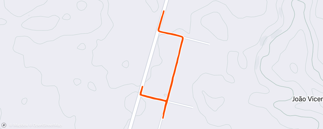 Map of the activity, Corrida ao entardecer