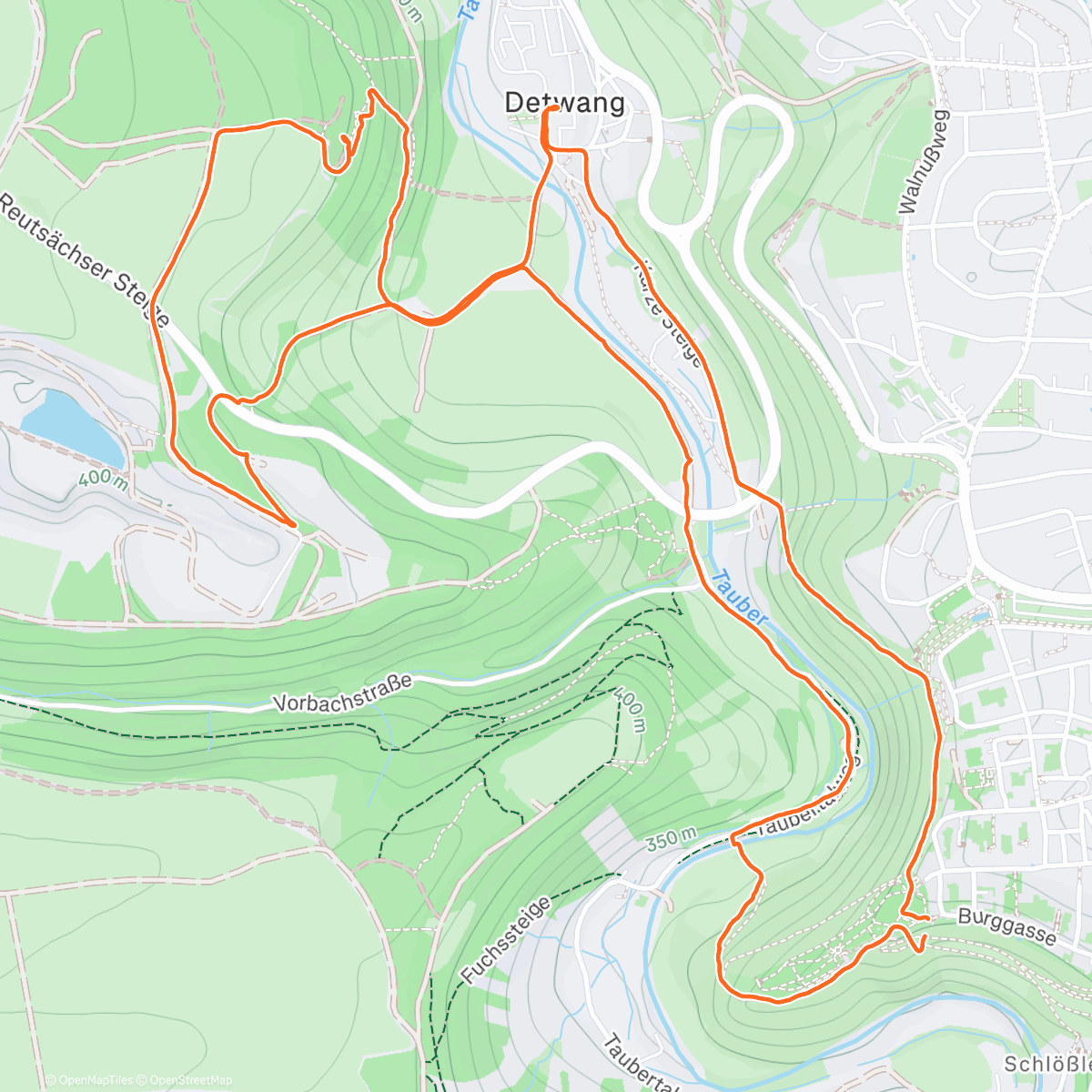 Map of the activity, Excursión de tarde
