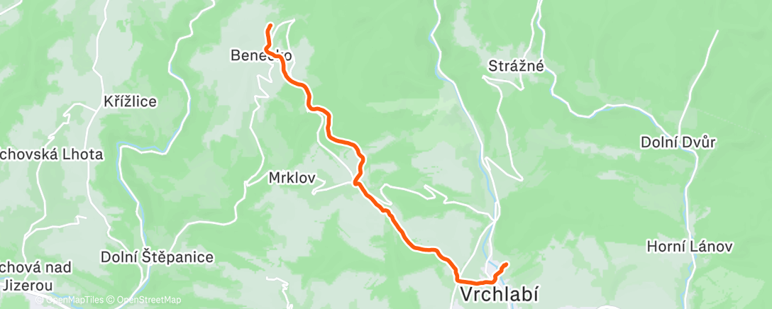 Map of the activity, Jog