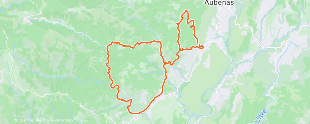 Map of the activity, Sortie vélo dans l'après-midi
