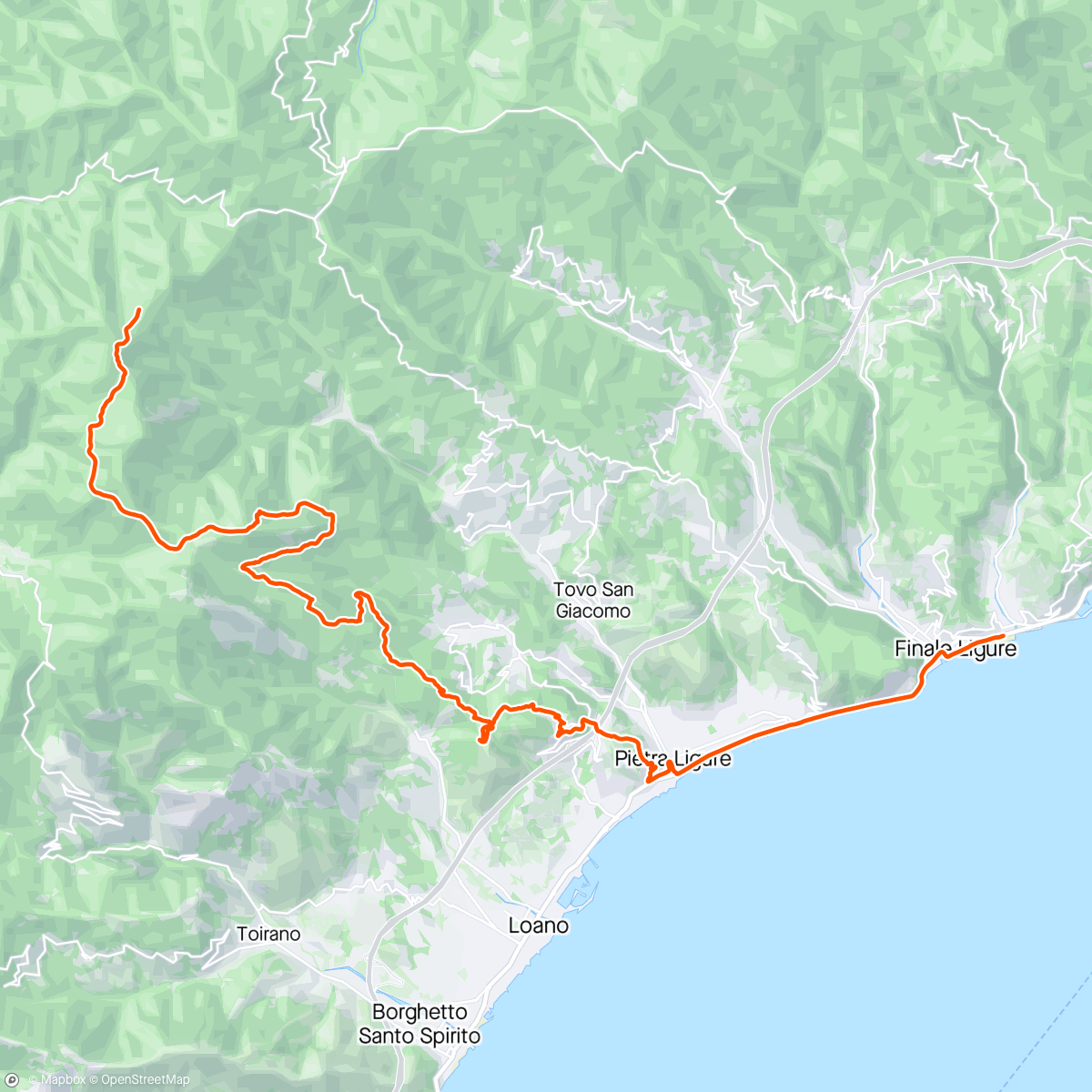Map of the activity, Ebike test D2 pietra ranzi