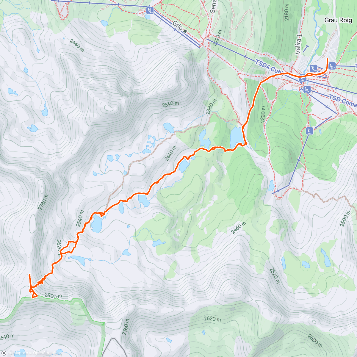 Map of the activity, Course à pied dans l'après-midi
