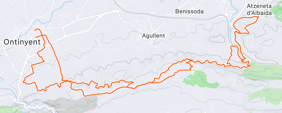 Map of the activity, Bicicleta por la mañana