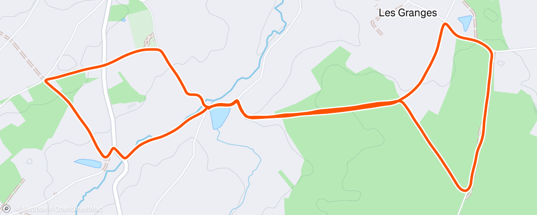 Map of the activity, Canicross