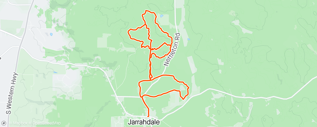 Mappa dell'attività Jarrahdale Lifecycle Reccy Ride