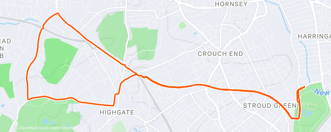 Map of the activity, Morning Run