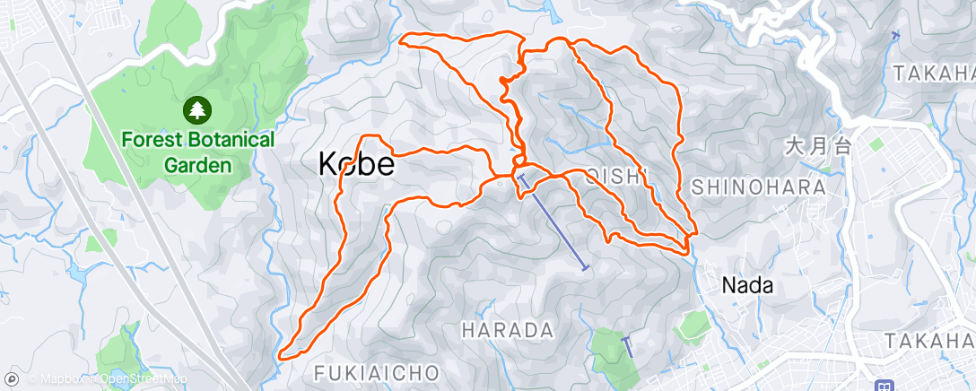 Map of the activity, 14 Kobetrail - 1 golden trail series