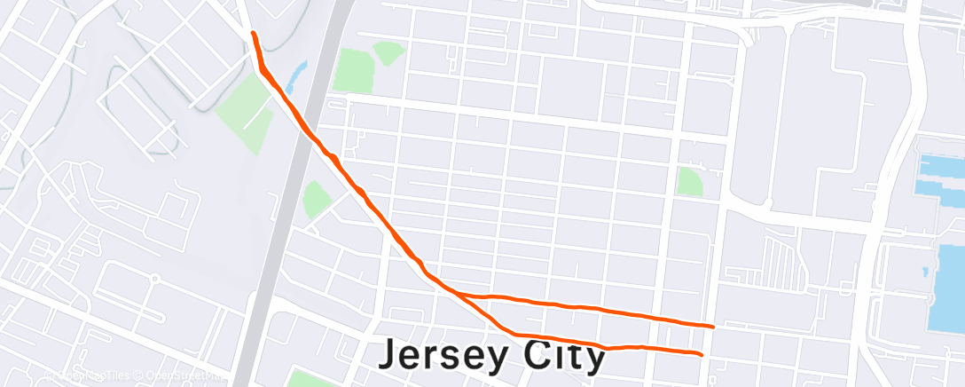 Map of the activity, Morning Run