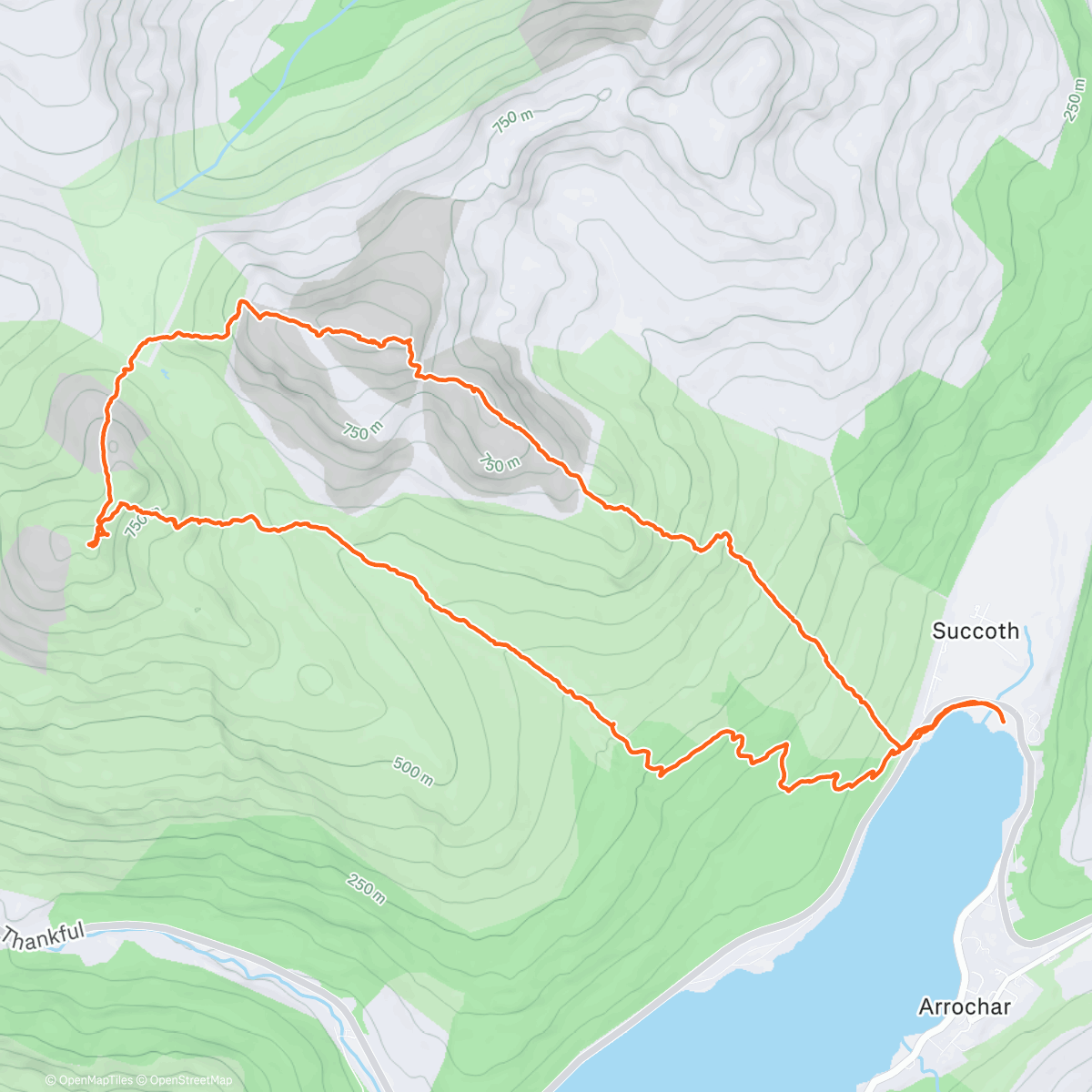 Карта физической активности (The Cobbler & Bienn Narnain)