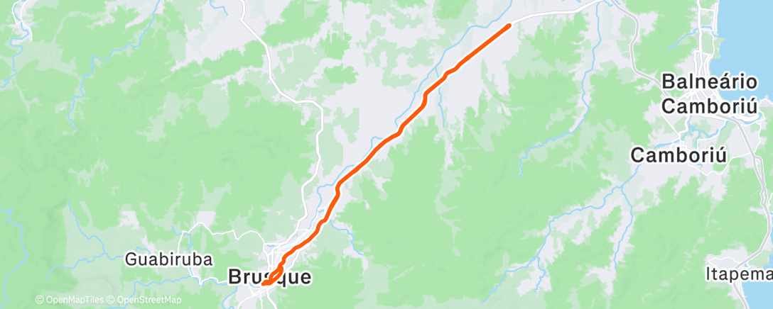 Map of the activity, Pedalada de mountain bike matinal