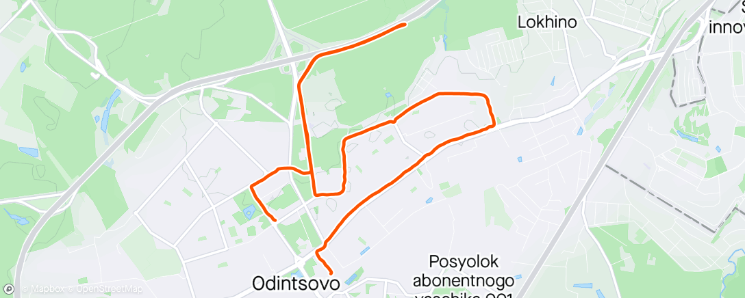 Map of the activity, Завтра сбегаю Волоколамский рубеж