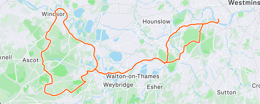 Map of the activity, Morning Ride