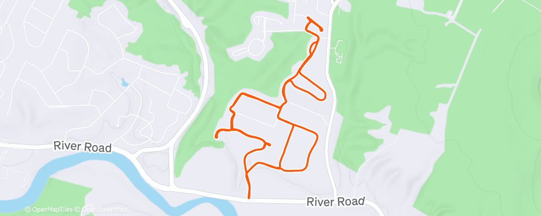 Map of the activity, Lunch Run