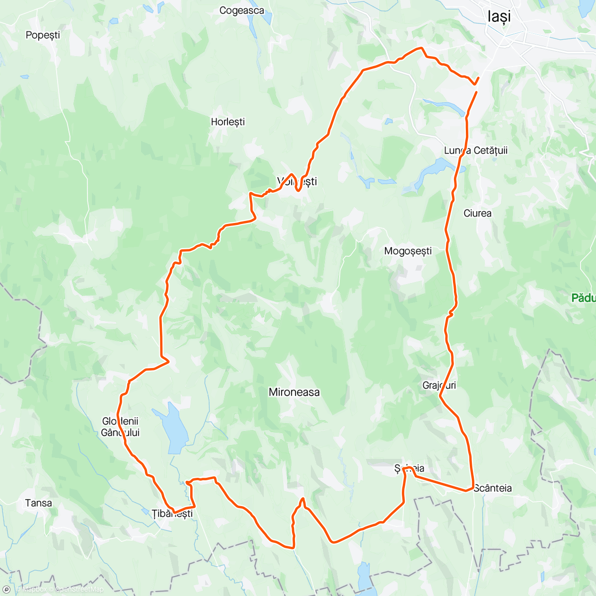 Mapa da atividade, Tur de Ipatele