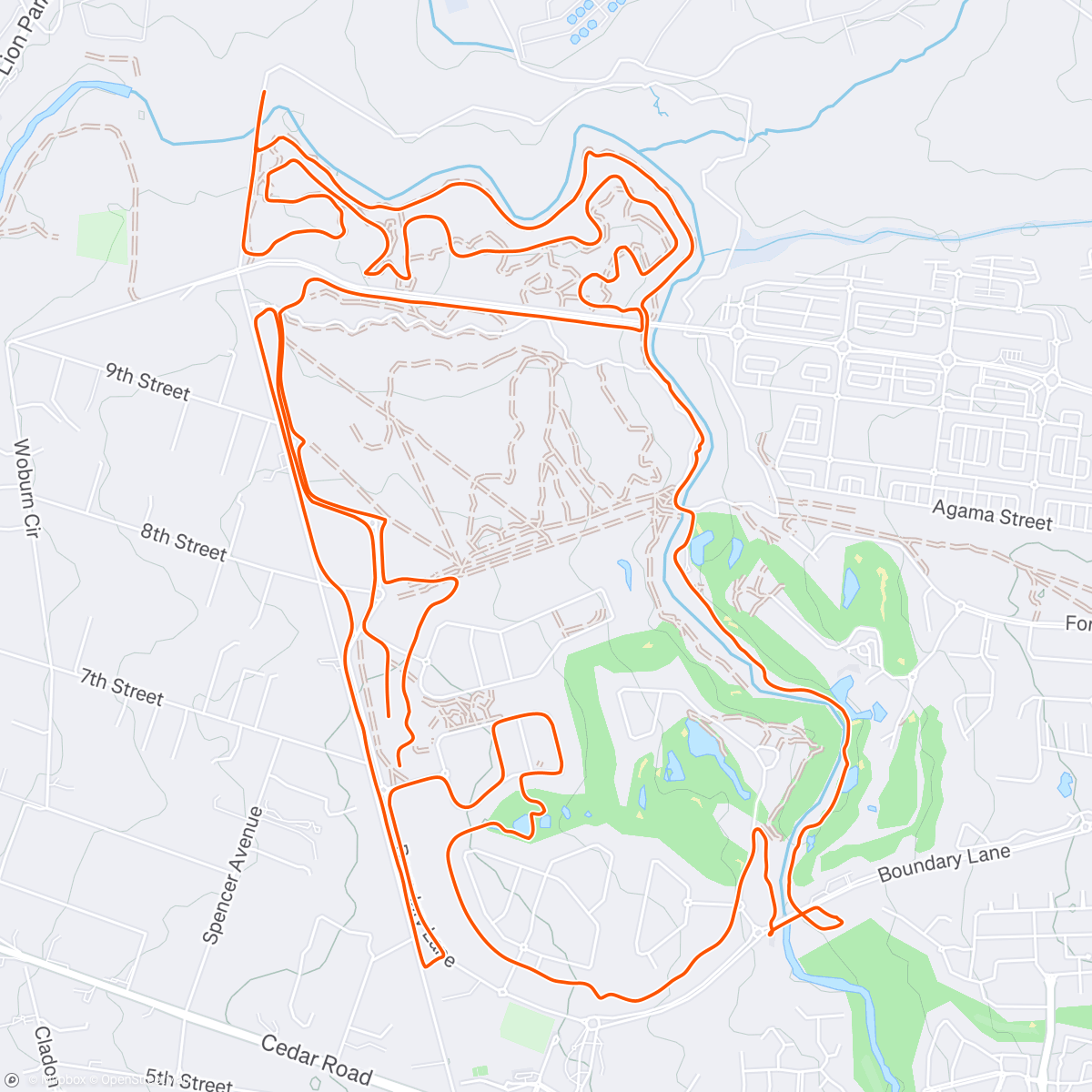 Mapa da atividade, 947 25km Mountain Bike Ride