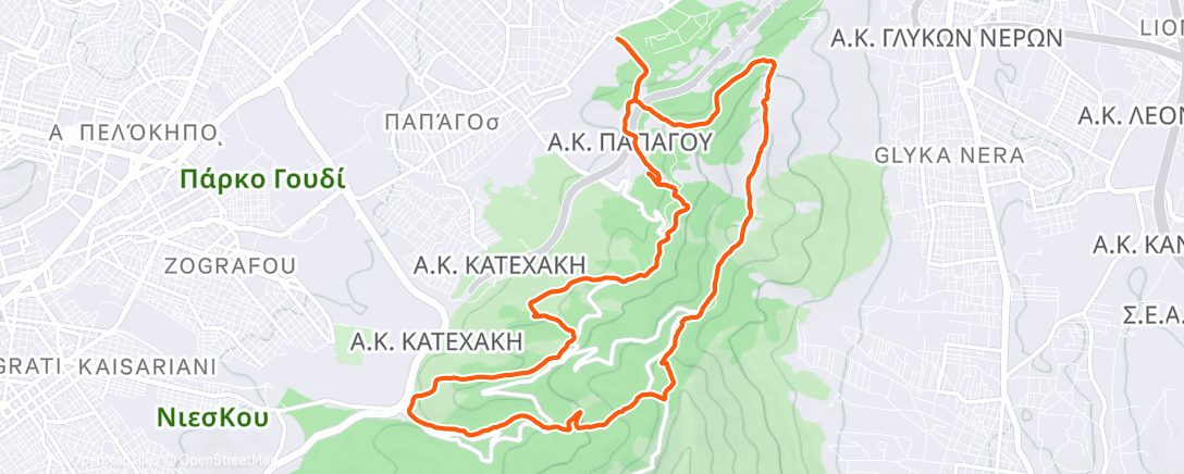 Map of the activity, Trail Run 17K 1000D+