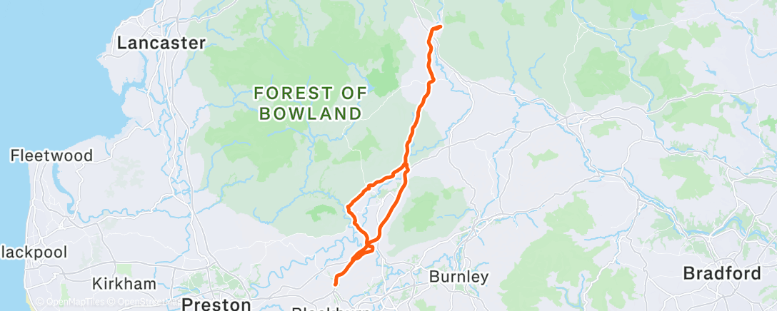 Map of the activity, Morning Ride