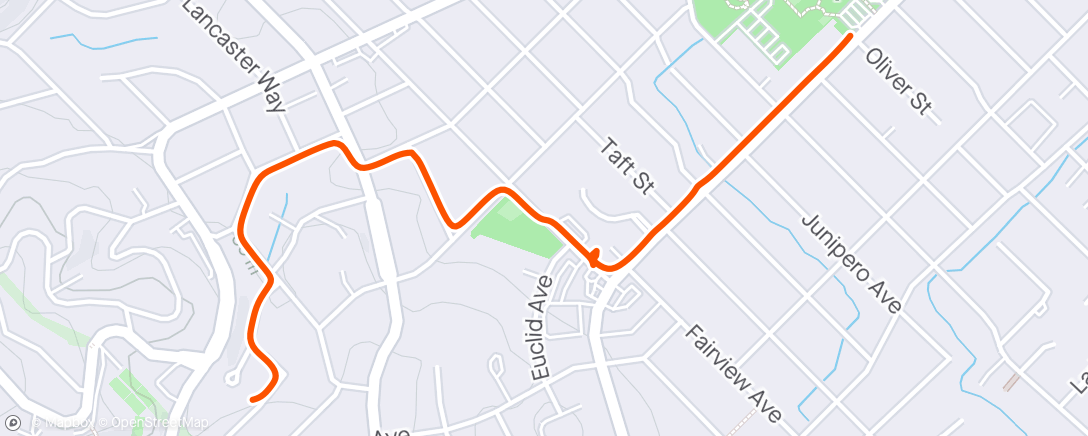 Map of the activity, Cool down walk