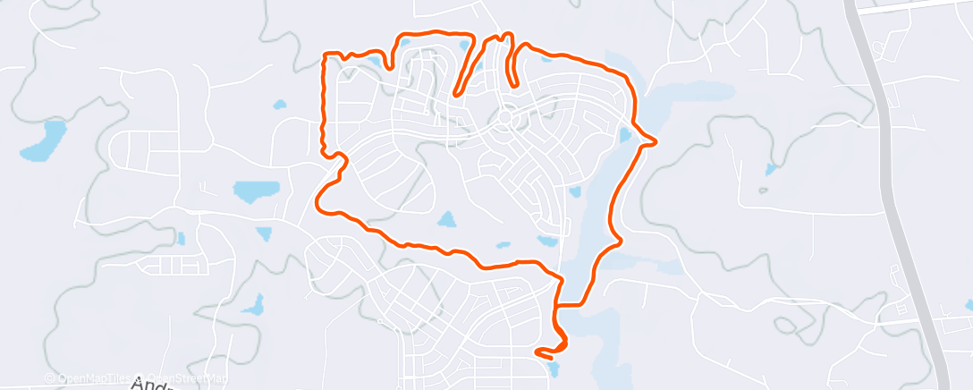 Map of the activity, Afternoon Run