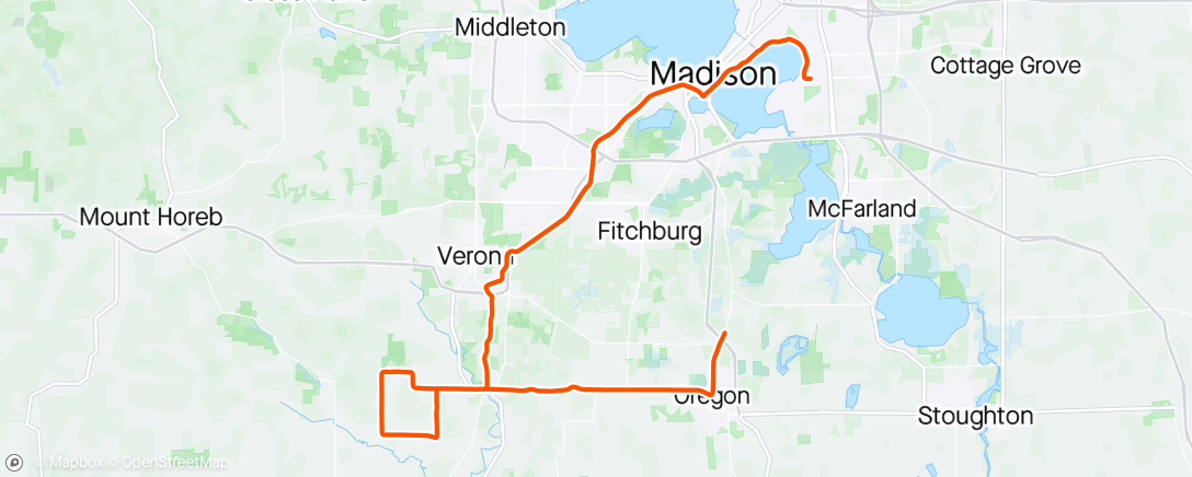 Map of the activity, Ride back from a car drop @ the mechanic