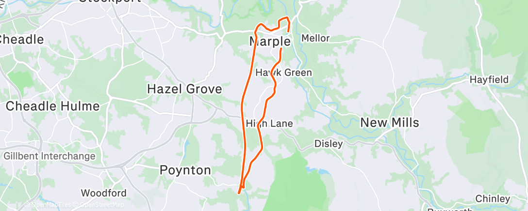 Map of the activity, Morning Run