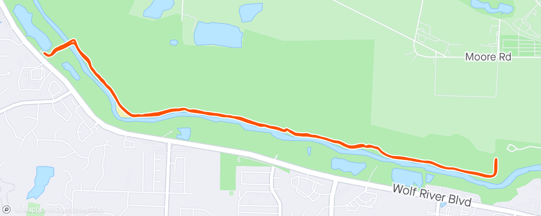 Map of the activity, Tuesday Trails