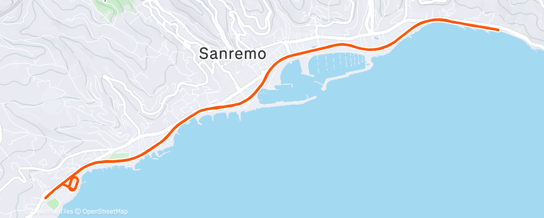 Map of the activity, Sanremo, amore infinito☀️🫶🤌