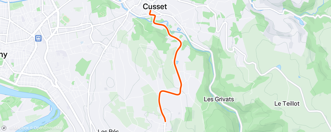 Map of the activity, Sortie vélo le matin