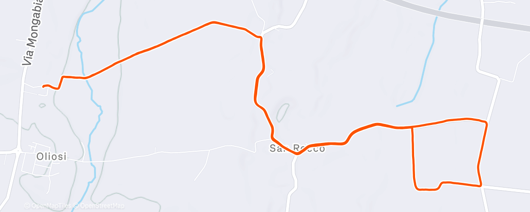 Map of the activity, Corsa dell'ora di pranzo