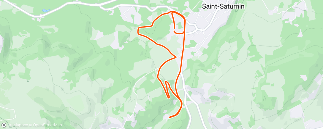 Mapa da atividade, Course à pied le midi