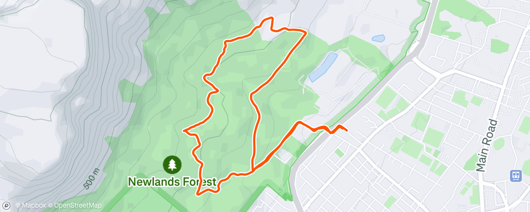 Map of the activity, Morning Run