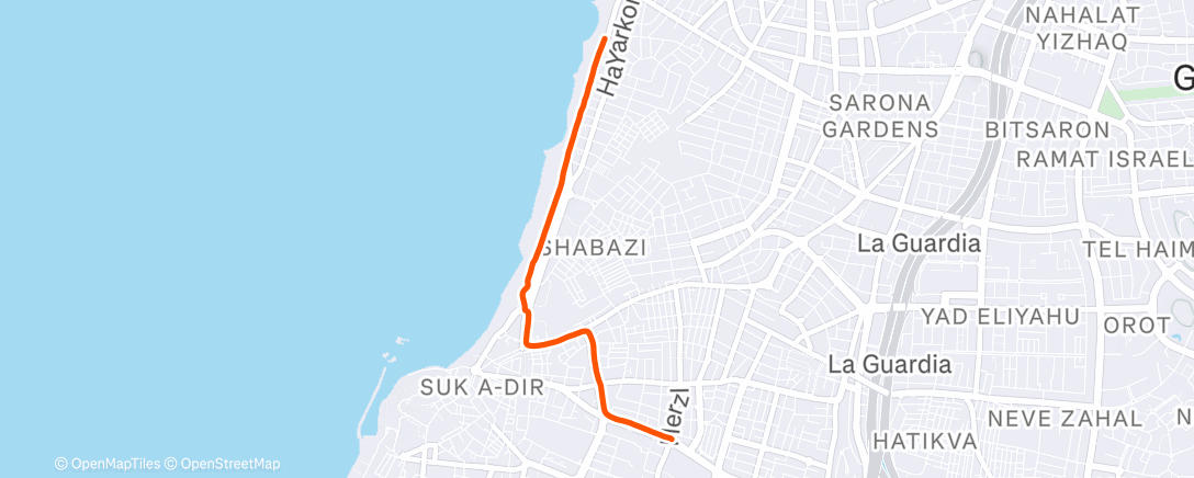 Map of the activity, Morning Run