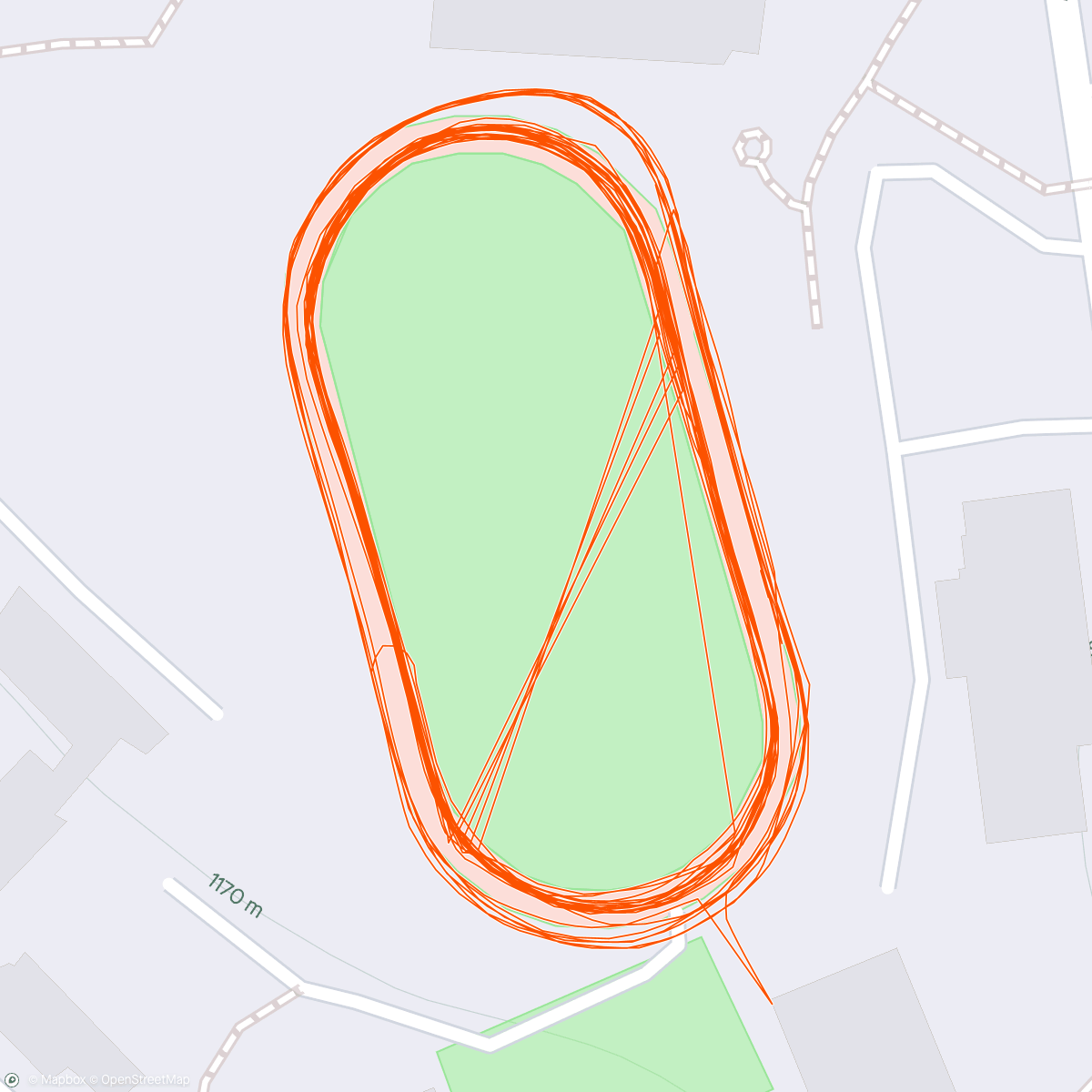 Map of the activity, 10x600 in just regular ol’ sneaks