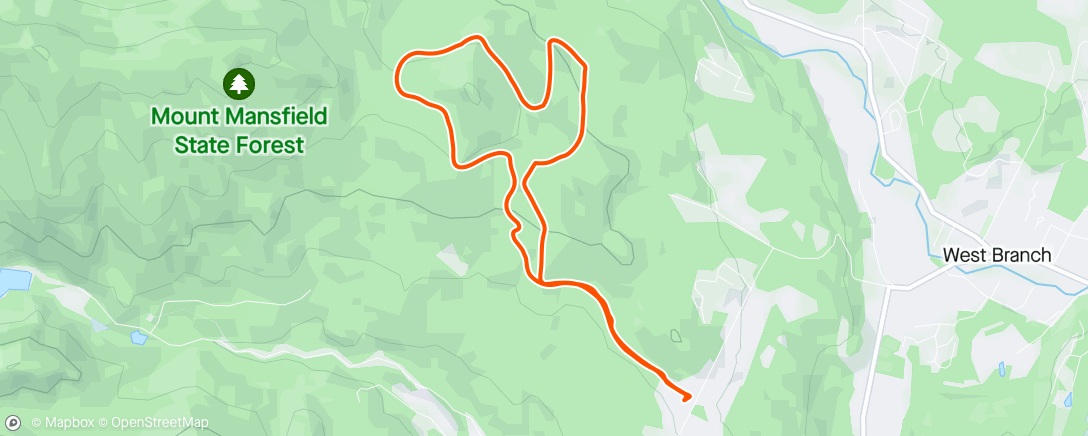 Map of the activity, Trapps classical ski on great spring snow