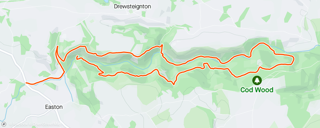 Map of the activity, Smashing evening for a run around Drogo with the dog. Should be 10 miles, not sure where my watch was going in mile 9-10. I can only describe its performance as poor