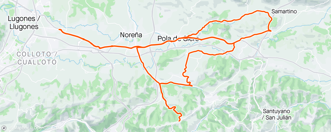 Map of the activity, Bicicleta matutina