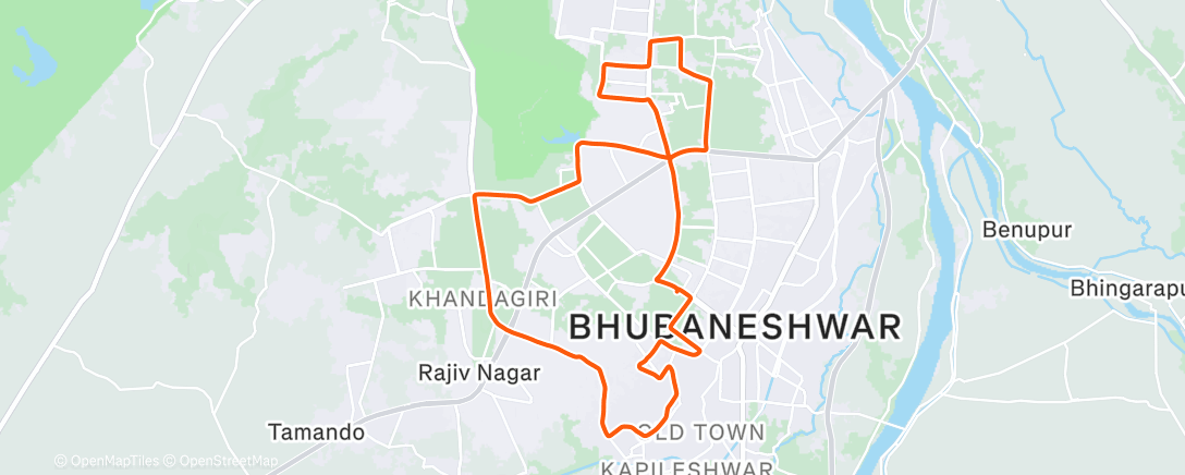 Map of the activity, Morning Ride