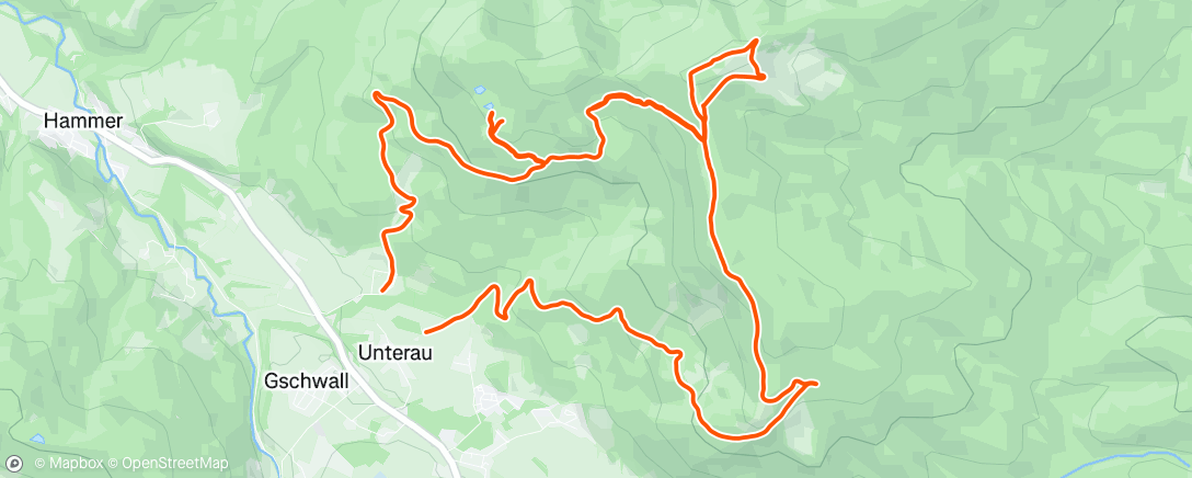 Map of the activity, Till I reach 1000 vertical meters