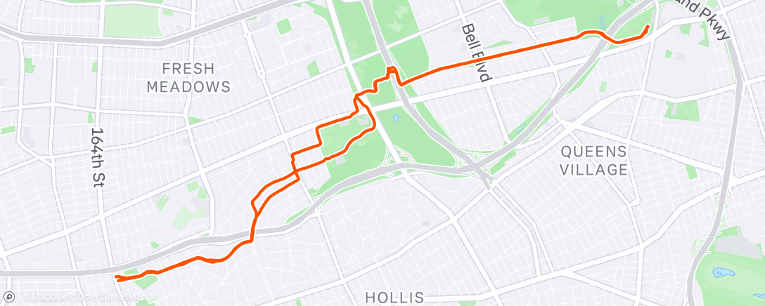 Map of the activity, Morning Run