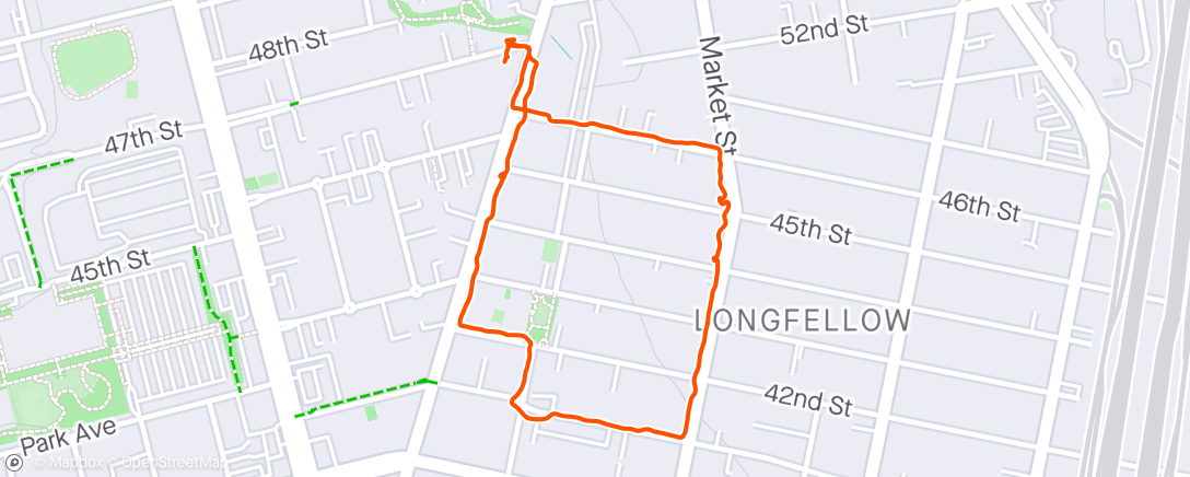 Map of the activity, Neighborhood walk